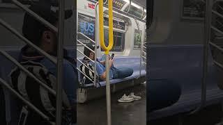 Don't sleep in the subway baby #sleeping  #subway #mta #shorts #publictransport #nyc #commute