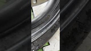 Dirty Motorcycle wheels cleaned easily in seconds with our Dry Ice Energy Vario machine  #detailer