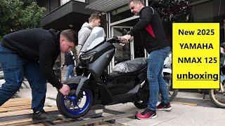 unboxing 2025 YAMAHA NMAX 125 grey color