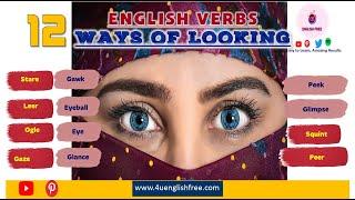 [9] ENGLISH VERBS | Ways of LOOKING (with examples)