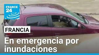 "Lluvias excepcionales" en Francia provocan inundaciones en al menos seis departamentos