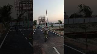 #short (CVR) I was riding cycle without holding the handle and was saved from falling #viral #cycle