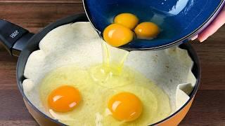 Pour 4 Eggs on a Tortilla and Discover a Delicious Surprise!