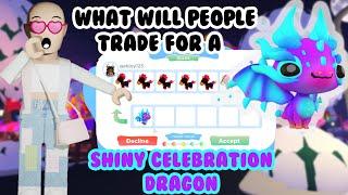 What people trade for a SHINY CELEBRATION DRAGON in OVERLOOK BAY | Roblox