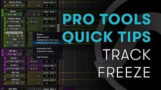 Pro Tools Quick Tips: Track Freeze