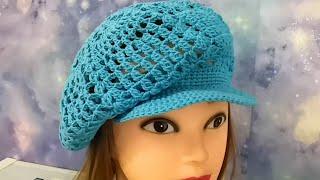 КЕПКА летняя КРЮЧКОМ. Кепка крючком размер 45-60. Keppie crocheted.