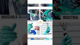 12 Inches long Reusable Nitrile Chemical Resistant Rubber Hand Gloves for Industrial Purposes.