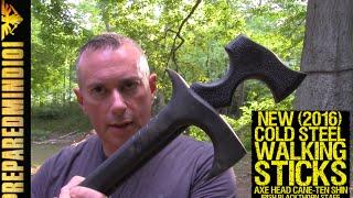 New Cold Steel Walking Sticks: Axe Head Cane, Ten Shin, And More - Preparedmind101