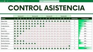 Control de Asistencia en Dinámico Excel ️ (Registro de Asistencia)