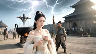 A missile blasts him to the past! Tied to oil pot, he sparks thunder with a stun baton—becomes top w