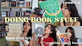 bookish vlog: reading, book UNHAUL, book chats and lots of coffee️‍