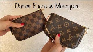 LOUIS VUITTON MINI POCHETTE: Damier Ebene vs Monogram *Fun Facts & History*