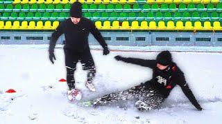 BRUTÁLNY Futbalový Zápas v SNEHU!