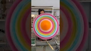 Cotton candy art making