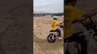 Made a e-bike track at the beach weage #ebike #fun#mybike #beach #