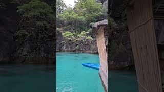 Beautiful view outside the Paolyn Houseboat in coron  #kentottravels #palawan #coronpalawan #shorts