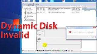 How to Repair Invalid Dynamic Disk