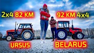 Przeciąganie liny  82 KM URSUS vs BELARUS 92 KM Moc, masa, siła uciągu, ciągnik [Korbanek]