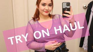 4K Bikini & Lingerie Try-On Haul | Home cleaning Transparent dress