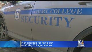 Man charged for firing gun at Colby College