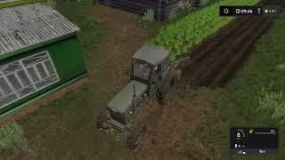 Купил новый трактор и сразу же вспахал огород Farming Simulator 17