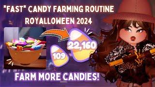 *FAST* CANDY FARMING ROUTINE ROYALLOWEEN 2024 // Royale High Roblox