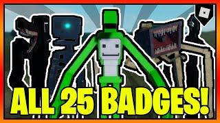 How to get ALL 25 BADGES + SKINS/MORPHS in TREVOR CREATURES WORLD! || Roblox