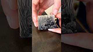 Printing my frog wood engraving  #printmaking #woodengraving #printmaker #artist #art #asmr #print