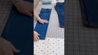 How to fold jeans for travel