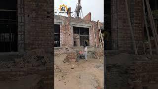 Bricks Shifting to First Floor || #civil #construction #youtubeshorts #reels #ytshorts