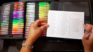 I'm Back! Budget Friendly Gel pen Swatch and Chat #adultcoloring