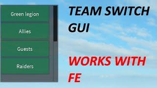 Team Switch/Changer Gui set up tutorial