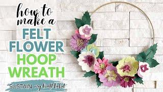 DIY Cricut Felt Flower Wreath Tutorial | Easy Step-by-Step Guide