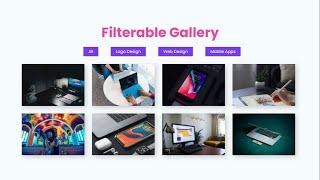 Make Portfolio Filterable Image Gallery With HTML CSS & JavaScript | Filterable Gallery