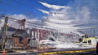 Marcal Paper Mill Fire Aftermath With Comparison Shots Fire And Ice 1-31-19