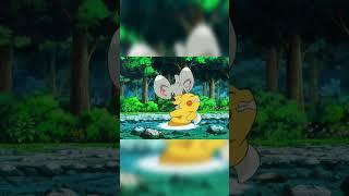 Pikachu endures tickling