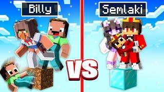 Billy Familie ARM vs Semlaki Familie REICH ONE BLOCK BATTLE in Minecraft!