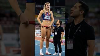 Tallest Female Volleyball Player Spikes at 6’9”!  #TallWoman #Volleyball #USA #Shorts #tallathlete