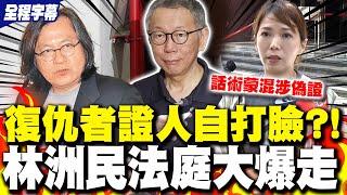 【全程字幕】京華城案法庭交鋒!"復仇者"證人自打臉 林洲民爆走嗆談大巨蛋三小時  認柯文哲沒指示多吐"這一句"有貓膩?