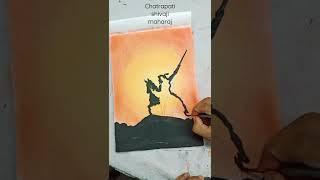 //CHATRAPATI SHIVAJI MAHARAJ// painting with soft pastel