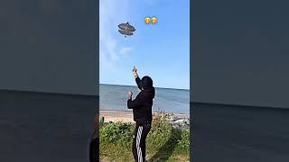 Patang Flying Gone wrong  Kite Flying In beach #shorts #kiteflying #kitecutting #gonewrong #patang