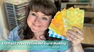 Easy Gel Press Prints for Card Making and a Complete Card