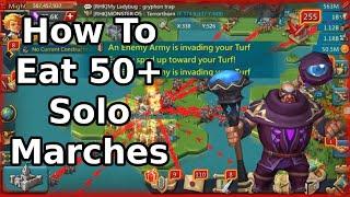 HOW TO EAT 50 MARCHES AT ONCE! GRYPHON TRAP OVERVIEW. Lords Mobile trap.