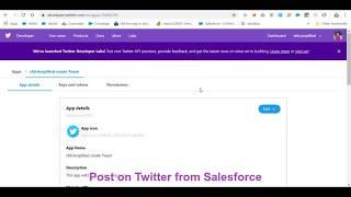 Salesforce Twitter Integration: Post on twitter using Salesforce