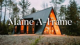 Luxury A-Frame Cabin w/ Perfect Interior Design // Maine A-frame Full Tour!