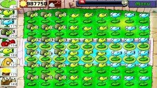 Plants vs Zombies Minigame Hack All Gatling Pea vs Gargantuar