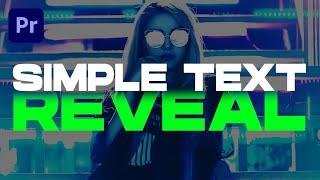 SIMPLE Text REVEAL Tutorial | Premiere Pro