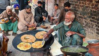 CRAZIEST LAHORI DESI NASHTA STREET FOOD | Local Roadside Breakfast | Pakistani Street Food Breakfast