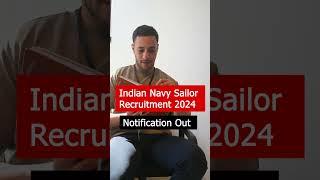 Indian Navy Sailor Recruitment Notification Out #shorts #job #vacancy #shortsfeed