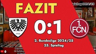 FAZIT | SCP : FCN 0:1 | 25. Spieltag 2024/25 | 2. Bundesliga